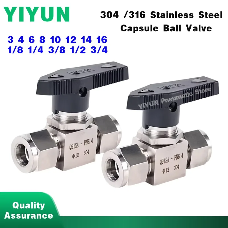 

1 шт. 3 мм, 4 мм, 6 мм, 8 мм, 10 мм, 12 мм, 14 мм, 16 мм, 18 мм 1/8 1/4 3/8 1/2 3/4 капсулы, прямой шаровой кран из нержавеющей стали 316/304