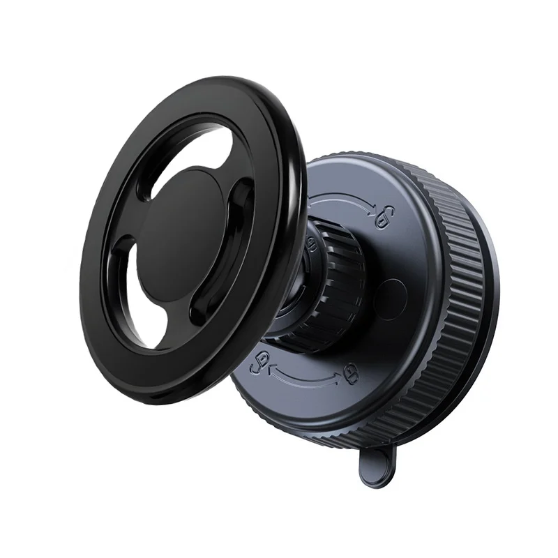 Metal Universal Vacuum Magnetic Car Phone Holder Mount Adjustable Suction Foldable Phone Stand for Mirro Gym Bath Shower Home