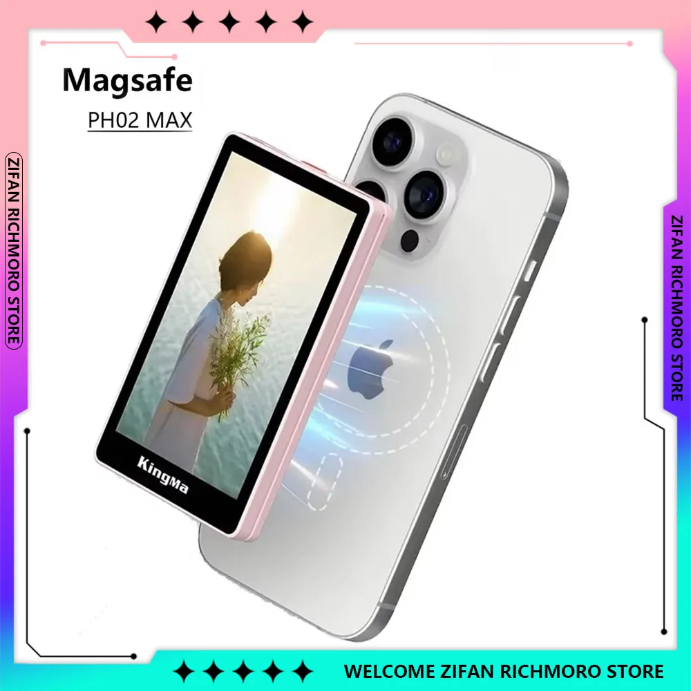 Kingma PH02 Max Display Screen Photo Selfie Stick Live Streaming Vlog  Magnetic Custom Selfie IPhone13 14 15 16 Pro MAX Gifts