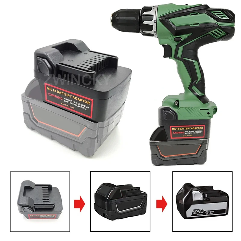 Imagem -06 - Adaptador de Bateria para Hitachi Hikoki Converter para Makita Dewalt Milwaukee 18v Li-ion Battery Power Tool