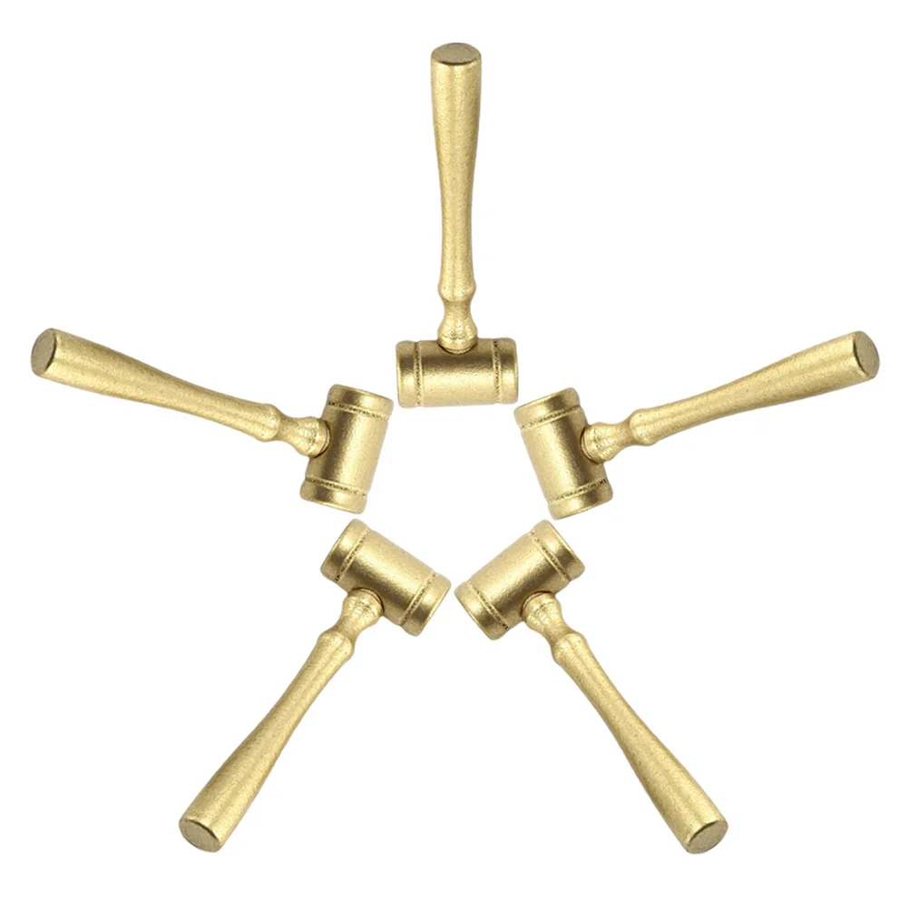 

5Pcs Wooden Judge Hammer for Kids Court Gavel Role Play Plaything Educational Cognitive Hammer Mini Auction Tool Craft