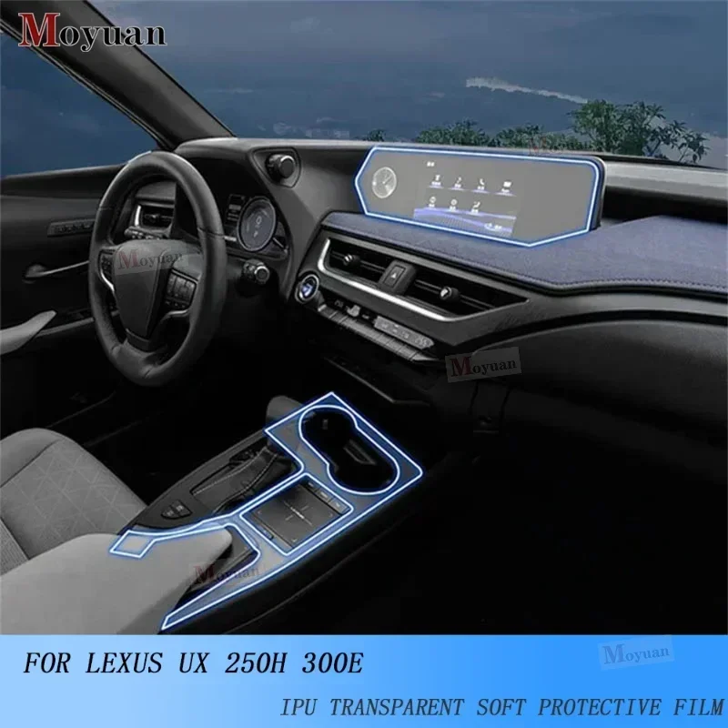 

For LEXUS UX 250h 300e 2019-2021 Gearbox Panel Navigation Screen Automotive Interior TPU Protective Film Anti-Scratch Sticker