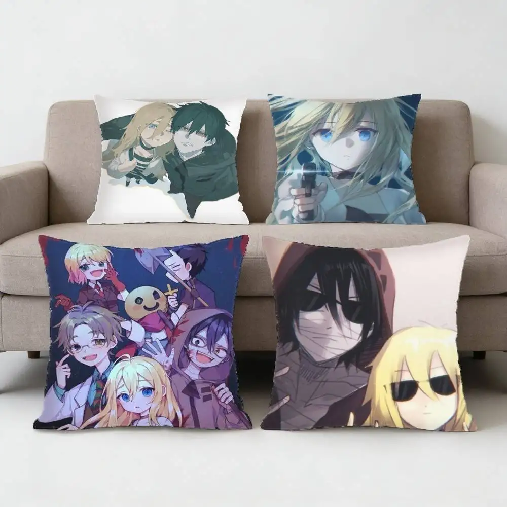 

Angels of Death Rachel x Zack Pillow Case Sofa Living Room for Bedroom car Headboard Backrest Cushion Square Cushion Nap Time