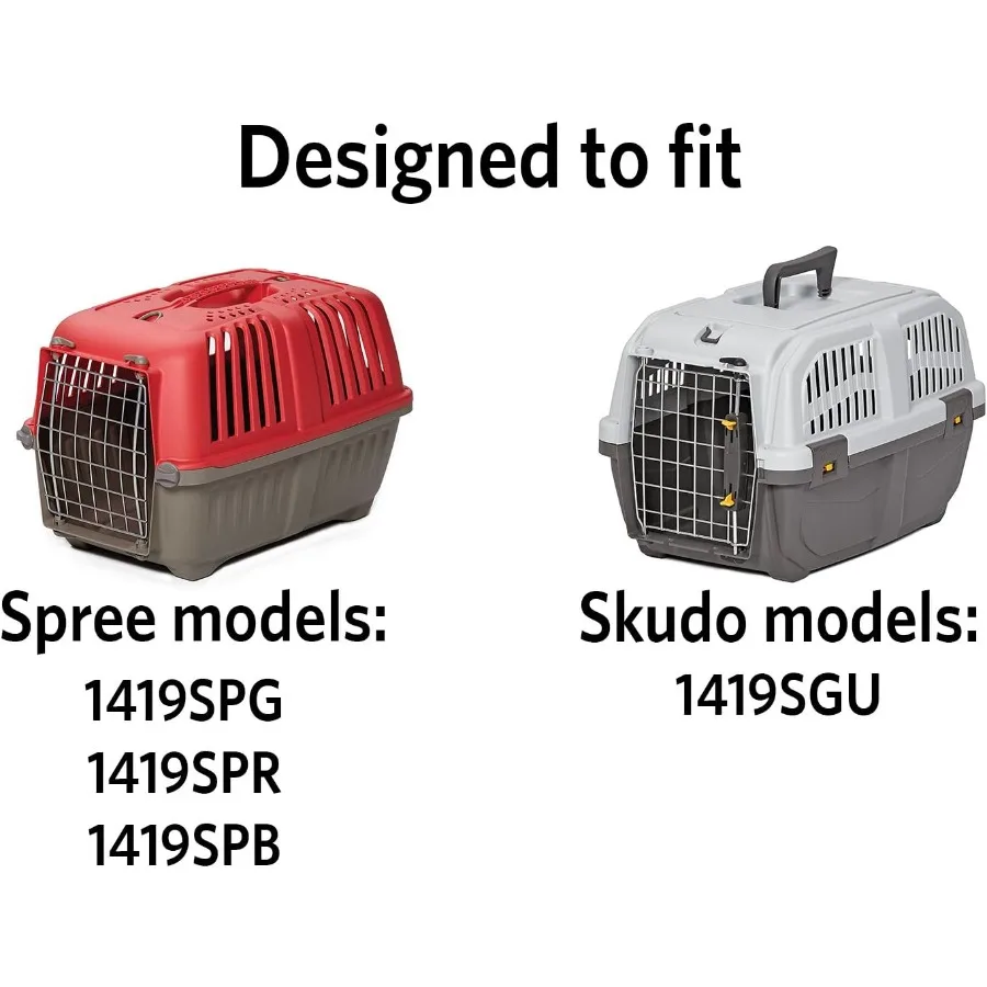 سرير الحيوانات الأليفة المدمج للسفر لحاملات الكلاب والقطط الصغيرة: يناسب حاويات السفر البلاستيكية مقاس 19 بوصة مثالية للسلالات الصغيرة أثناء Airp