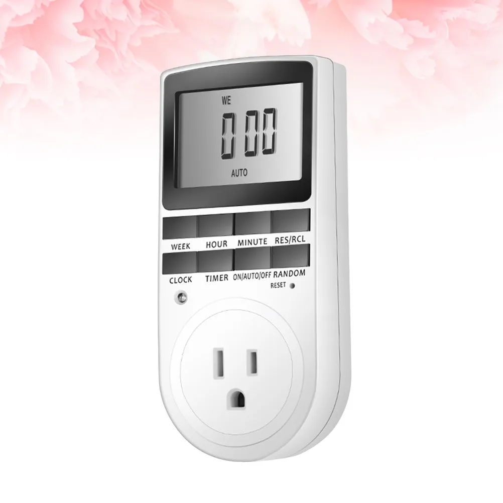 

Цифровая розетка-таймер с ЖК-дисплеем, автоматическое включение/выключение для ламп, рождественских гирлянд, увлажнителей воздуха, электронная розетка
