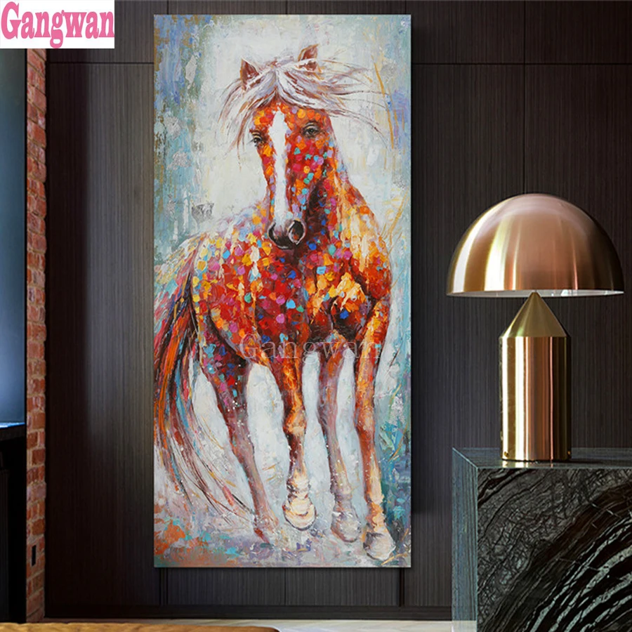 Horse pictures 5d diamond painting full novelty 2020 mosaic art diamond embroidery icons new hot large size home decoration