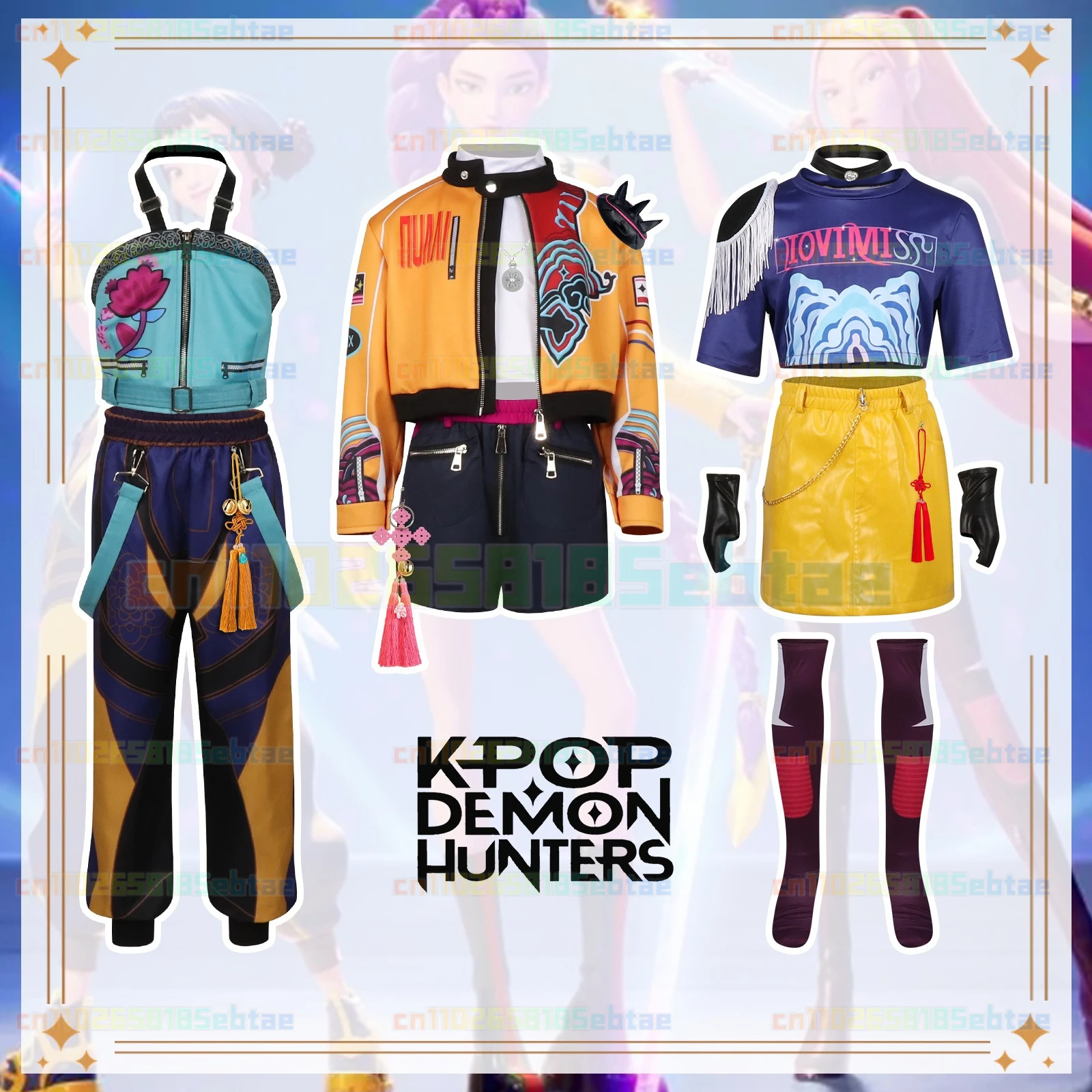 

Anime Movie Kpop Demon Hunters Cosplay Costume Rumi Costume Anime Film Costume Children'S Clothing Halloween Party Suit