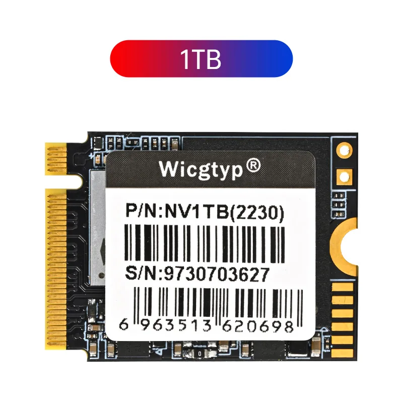 Wicgtyp SSD 2230 2 ТБ 1TB 512GB M.2 NVME PCIe Gen 4,0x4 SSD для поверхностного ноутбука Pro Steam Deck настольный мини ПК Rog Ally