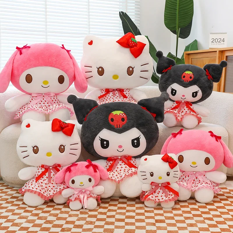 70cm Oversize Sanrio Kuromi My Melody Plush Dolls Toys Cute Kawaii Stuffed Doll Hello Kitty Plush Toy Children's Birthday Gifts