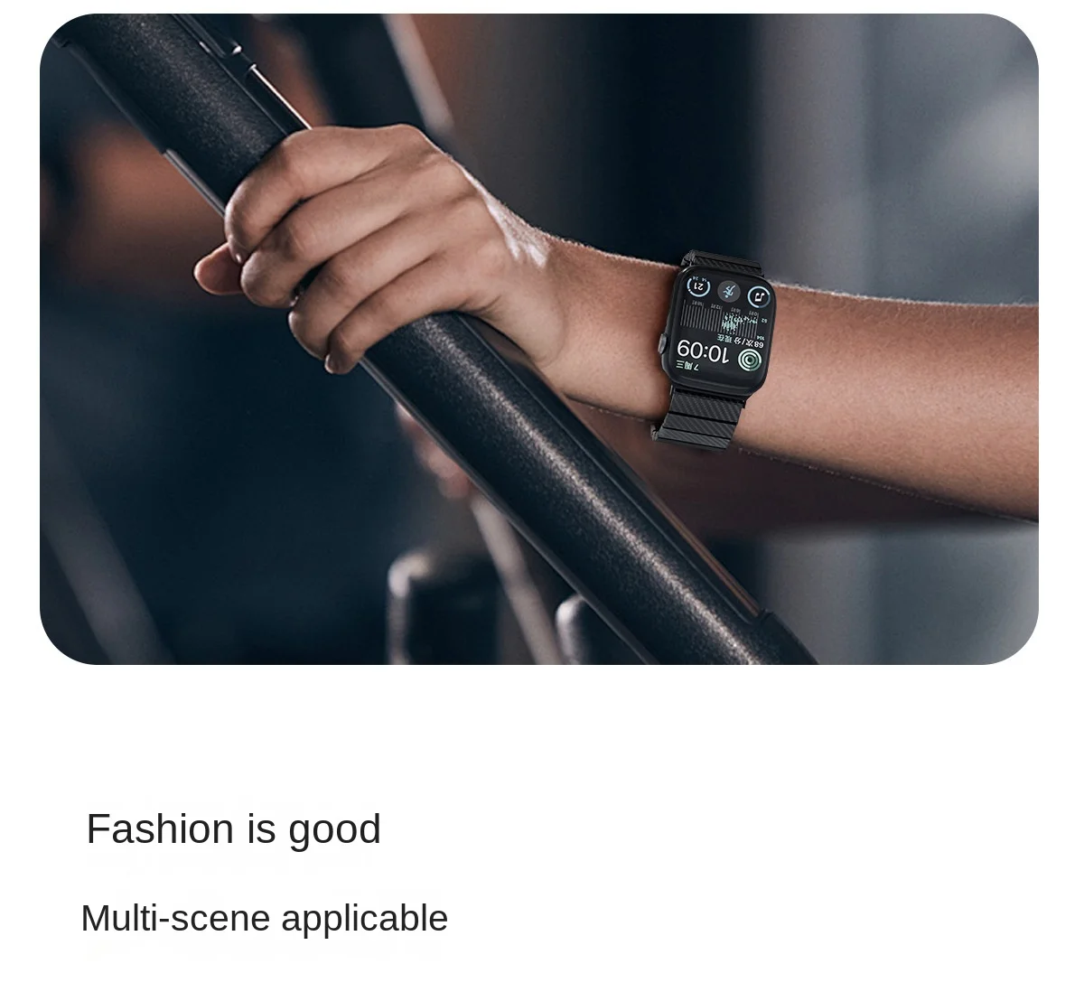 Carbon Fiber Watch Stra For Apple Watch Series 9/8/7/6/5/4/SE/Ultra - Lightweight Durable iWatch Strap with Quick Release Buckle