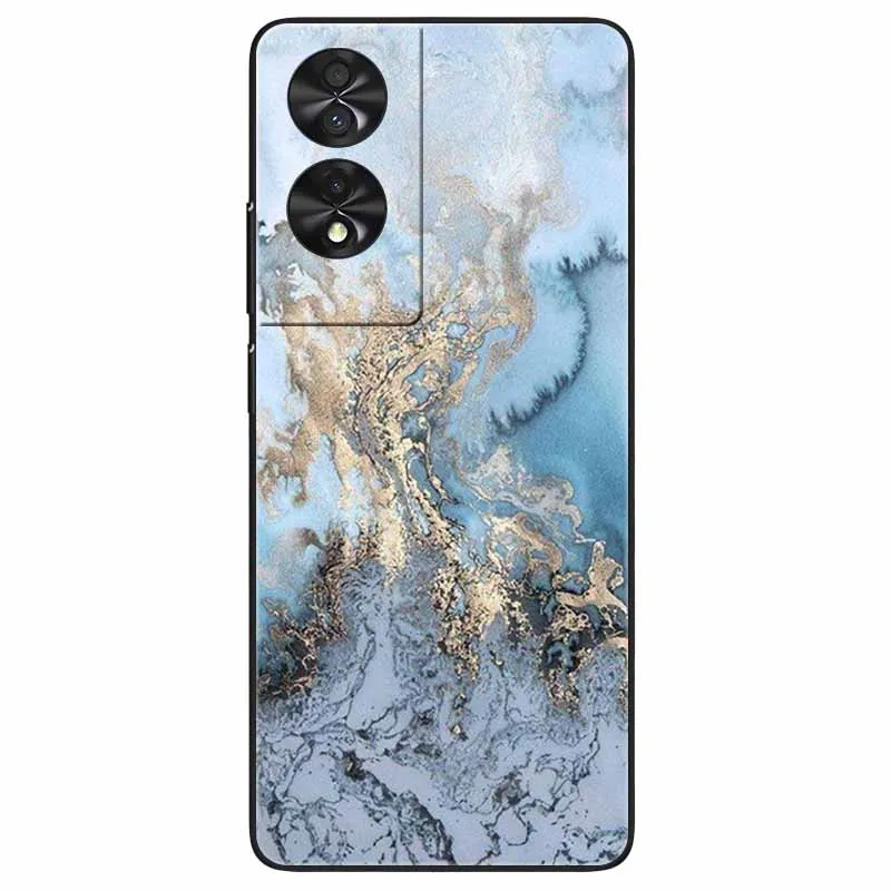 For TCL 505 Case Black TPU Fashion Marbled Granite Texture Cover for TCL 505 Phone Back Cases tcl505 Protector Silicon Soft Bags