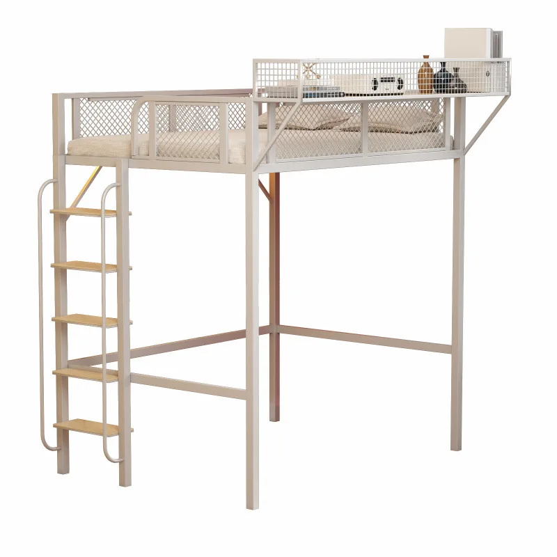 

Гамак из кованого железа в стиле лофт, компактная приподнятая кровать, маленькая простыня в стиле лофт, верхний пол, квартира, подвесная пустая кровать