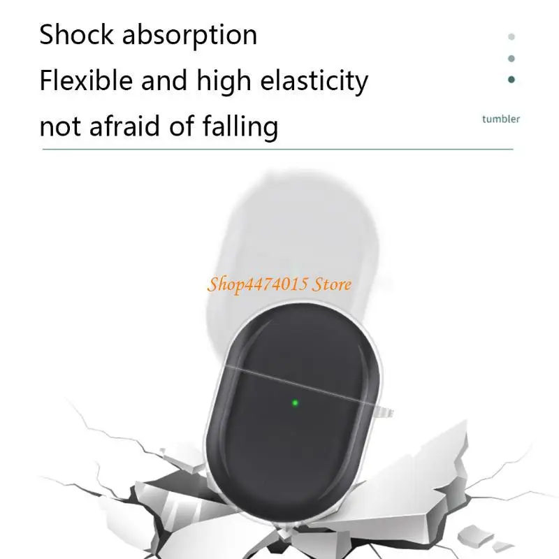 K1AA لغطاء العلبة مع سلسلة المفاتيح لـ Redmi Airdots 3 Earbuds ، TPU الشفافة