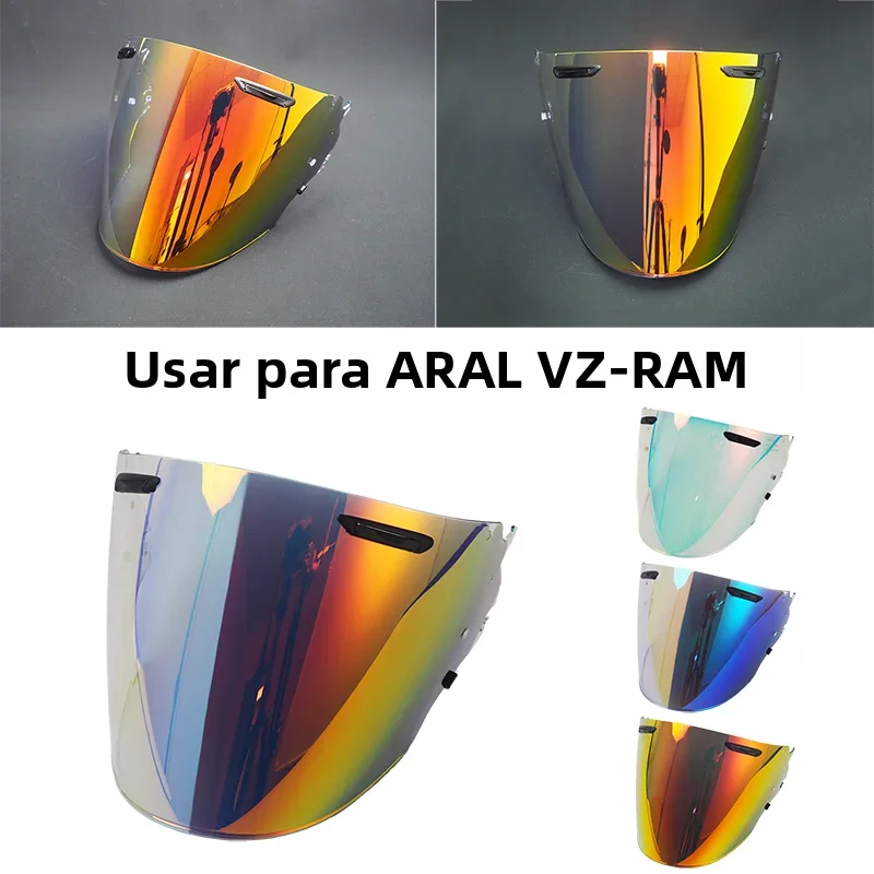 フォトクロミックオートバイレンズ、ar-vz-ram-3-4交換用ハーフヘルメットフォトクロミックバイザー、複数のカラーオプション、クイックリリース