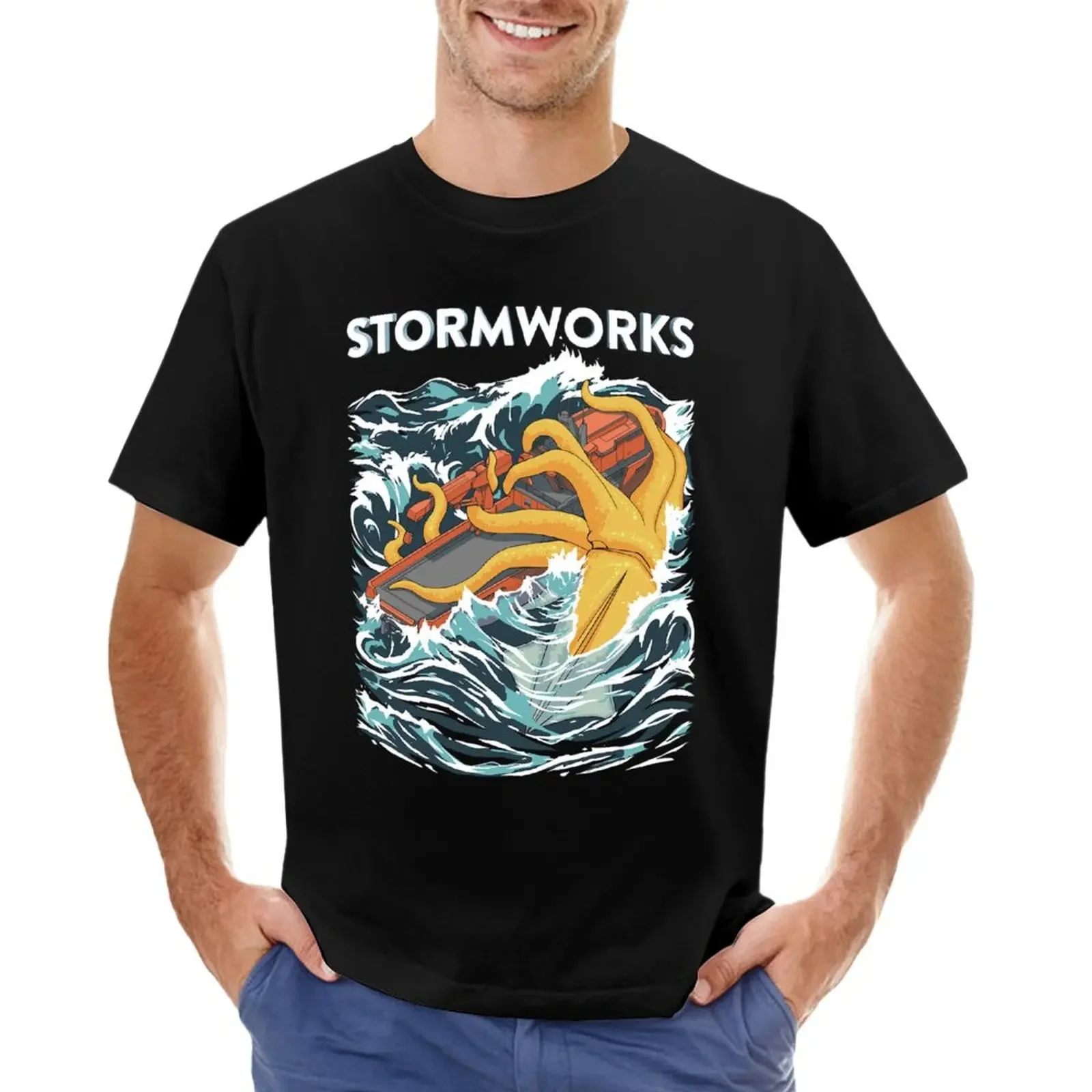 Stormworks Kraken Attack Classic T-shirt boys whites vintage t shirts for men graphic