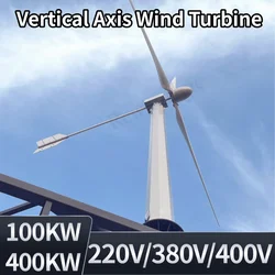 20KW 500KW Wind Turbine Generat Horizortal Turbine Alternative Free Energy Windmill 120V 230V 380V Hybrid Controller for Homeuse