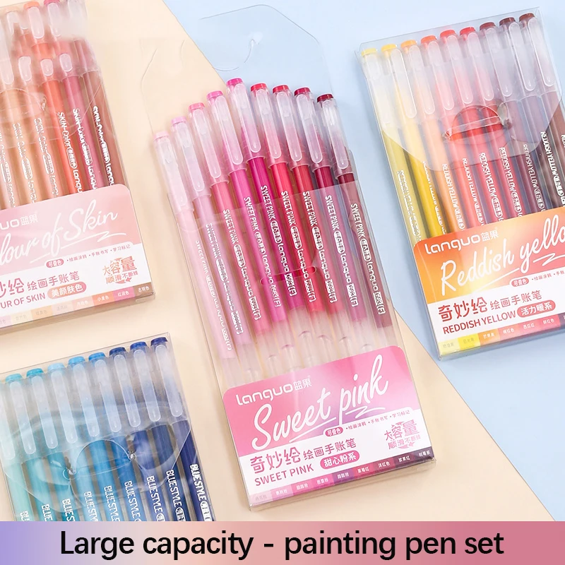 

Morandi Color Gel Pen Set Stationery Student Gel Ink Diary Pen Handbook Color Marker Liner Ballpoint Pen School Supplies