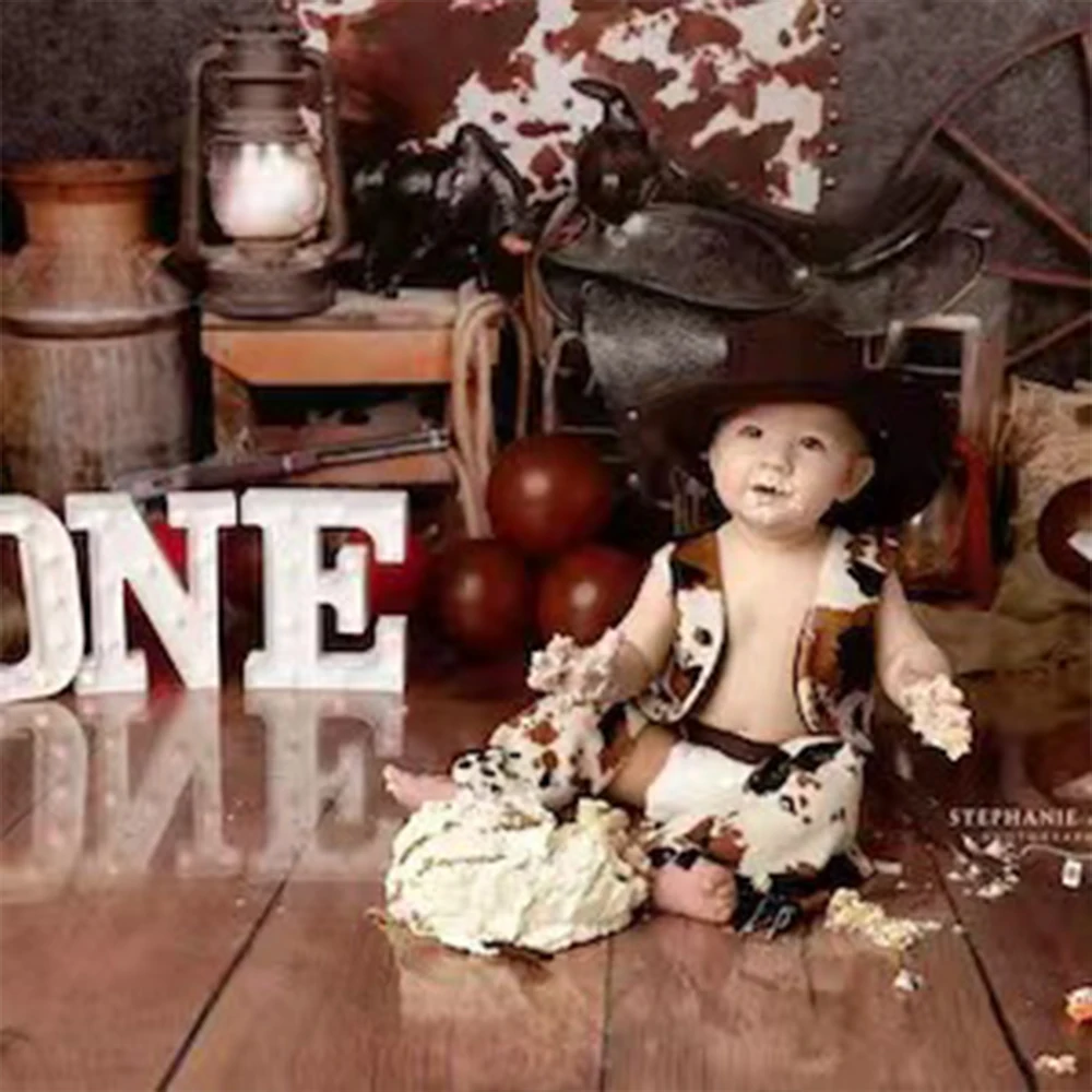 2022 Baby Photography Props Clothing Western Cowboy Hat Suede Look Wild Fancy Pants For Boy Kids Costume Farm Party Cosplay Jean