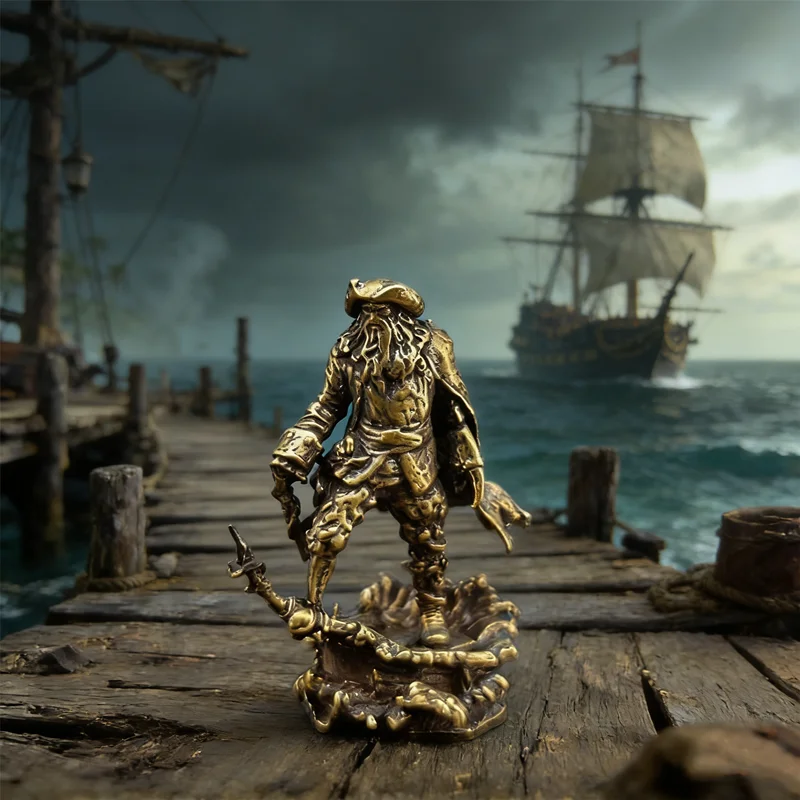 Mini Brass Pirate Monster Model​ - 1/64 Scale Figurine, Miniature Landscape & Diorama Ornament, Detailed Collectible for Display