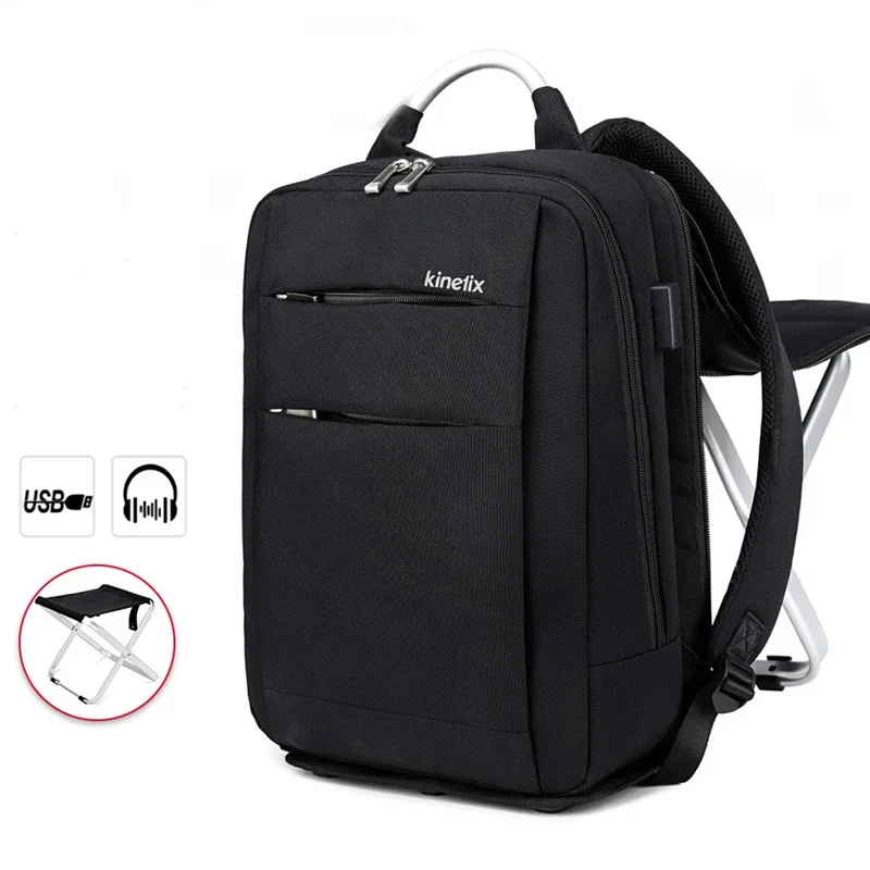 Foldable Business Backpack with Chair Travel Daypacks Male Leisure Backpack Mochila Laptop Backpack Computer Male Bagpack