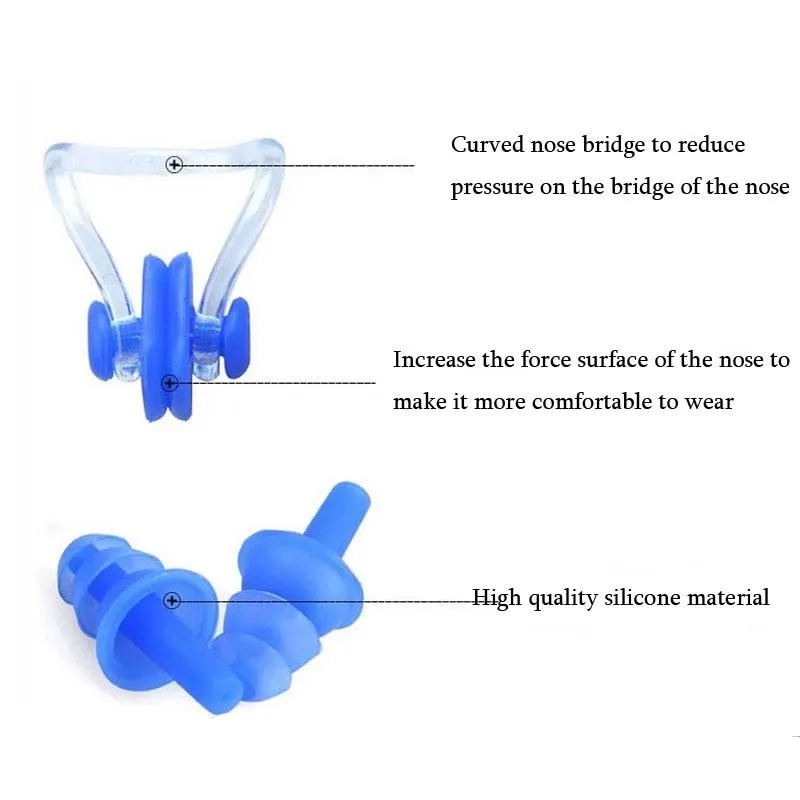 1/2/5 Set Silikon Hidung Belat Tahan Air Sumbat Telinga Kolam Piscinas Aksesoris Menyelam Berenang Multi Snorkel Masker Scuba Surfing Perahu