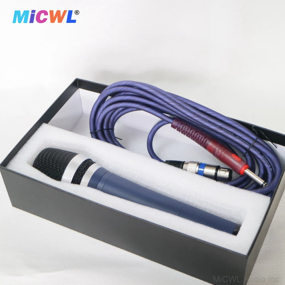 Blauwe C8.2 Bedrade Dynamische Vocale Microfoon Podium Sing Vocal Dj Karaoke Instrument Interview Xlr 3pin Sterke Kabel Micwl C82