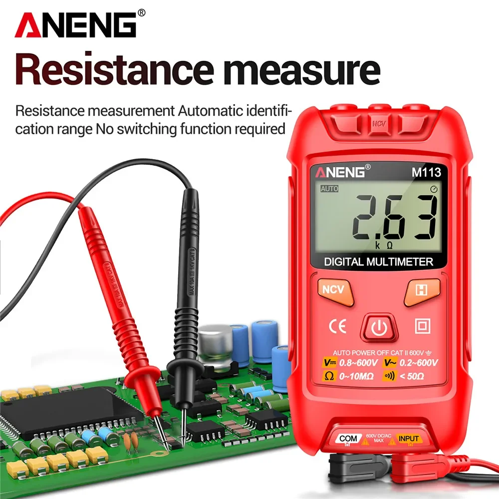 ANENG M113 Mini Digital Multimeter AC/DC Voltage Meter 1999 Counts Multimetro Ohm NCV Electricity Tools Measuring Instruments