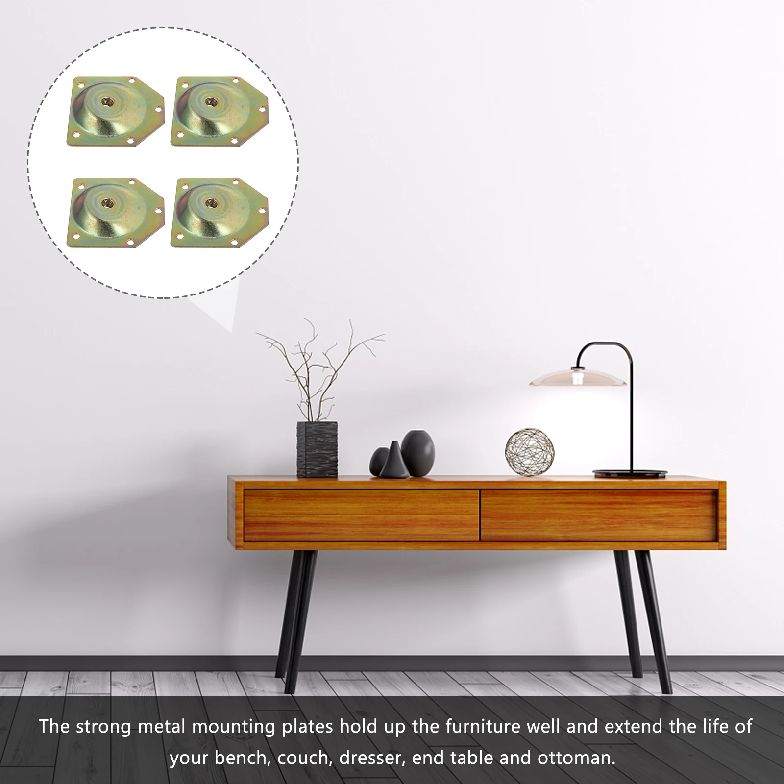 

4pcs Mounting Plates 70x67x1.2mm Iron Electroplated niture Legs Fixator Connection Board Chair Repair Kit Suitable Wood Leg