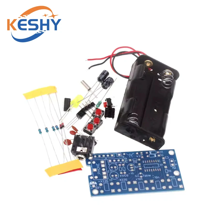 76-108MHz FM Stereo Radio DIY Kit Wireless FM Transmitter and Receiver Module Frequency Modulation Soldering Practice Project