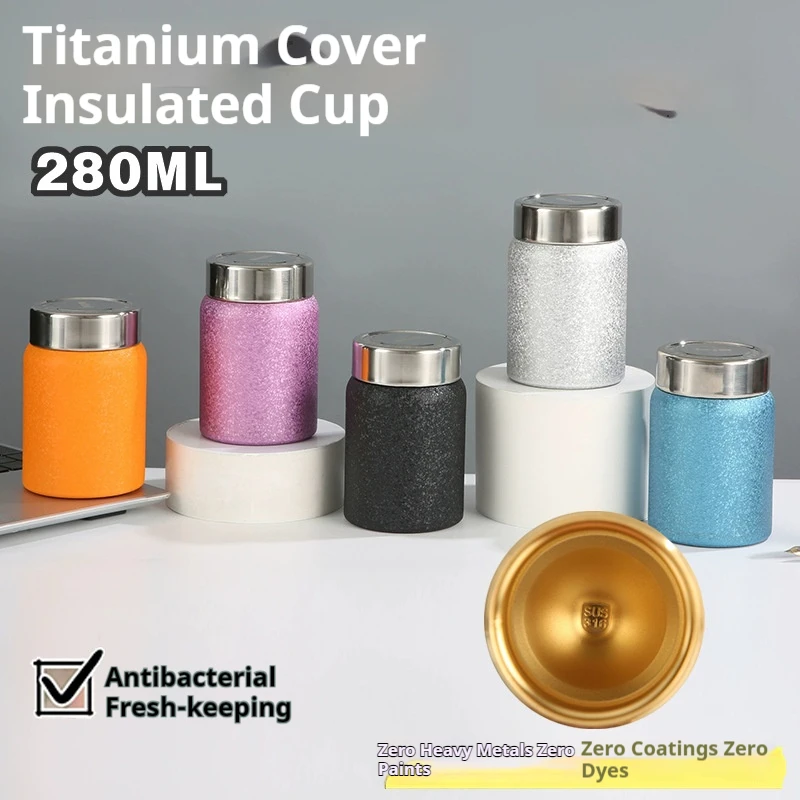 Neue Titanbeschichtete Wasserbecher für Mini-Isolierbecher mit hohem Aussehen, Standards, tragbare Auto-Wasserbecher, Taschenbecher