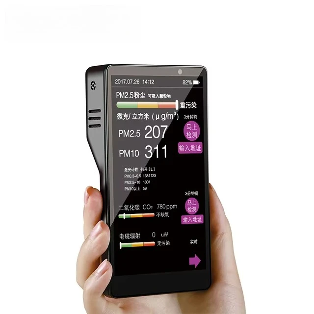 FG1air detector finds PM2.5 air pollution levels UV, electromagnetic radiation, carbon dioxide detection Generalized air monitor