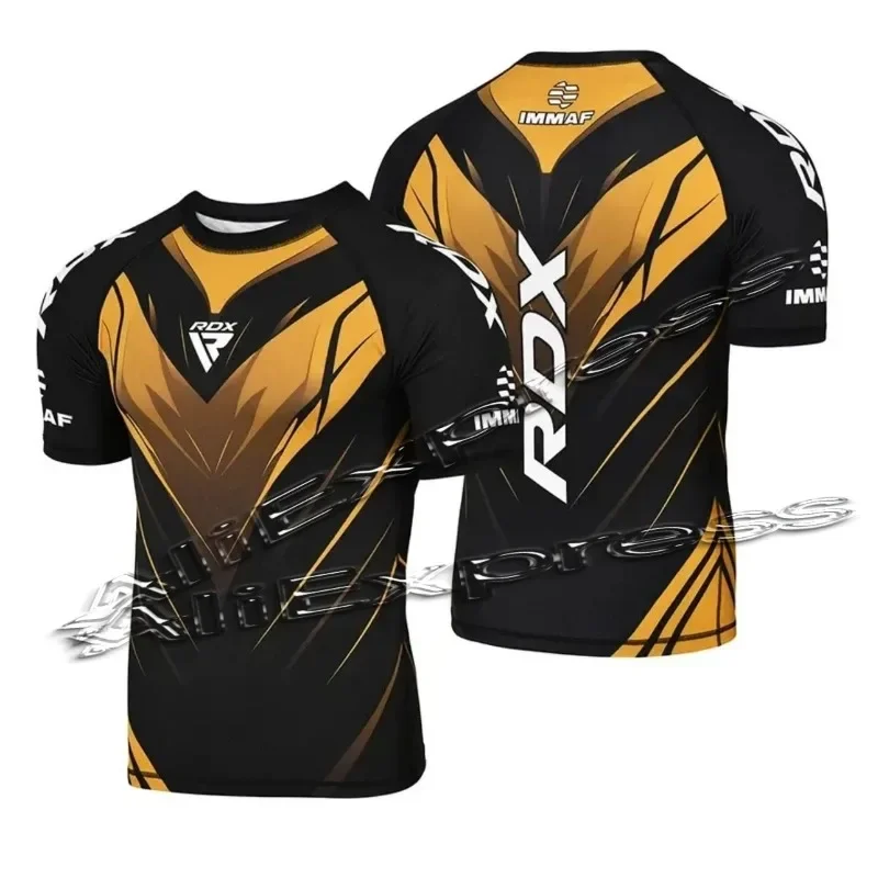 RDX Unisex Casual O-Neck Short Sleeve T-Shirt Breathable Jersey with Fans Design for Boxing Competition 2025 Fighting Top