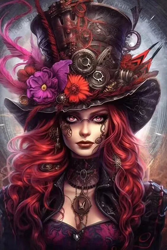 

Sunature Diamond Painting Art Full Square Round Drills Beauty Girl Hat Diamond Painting Kits