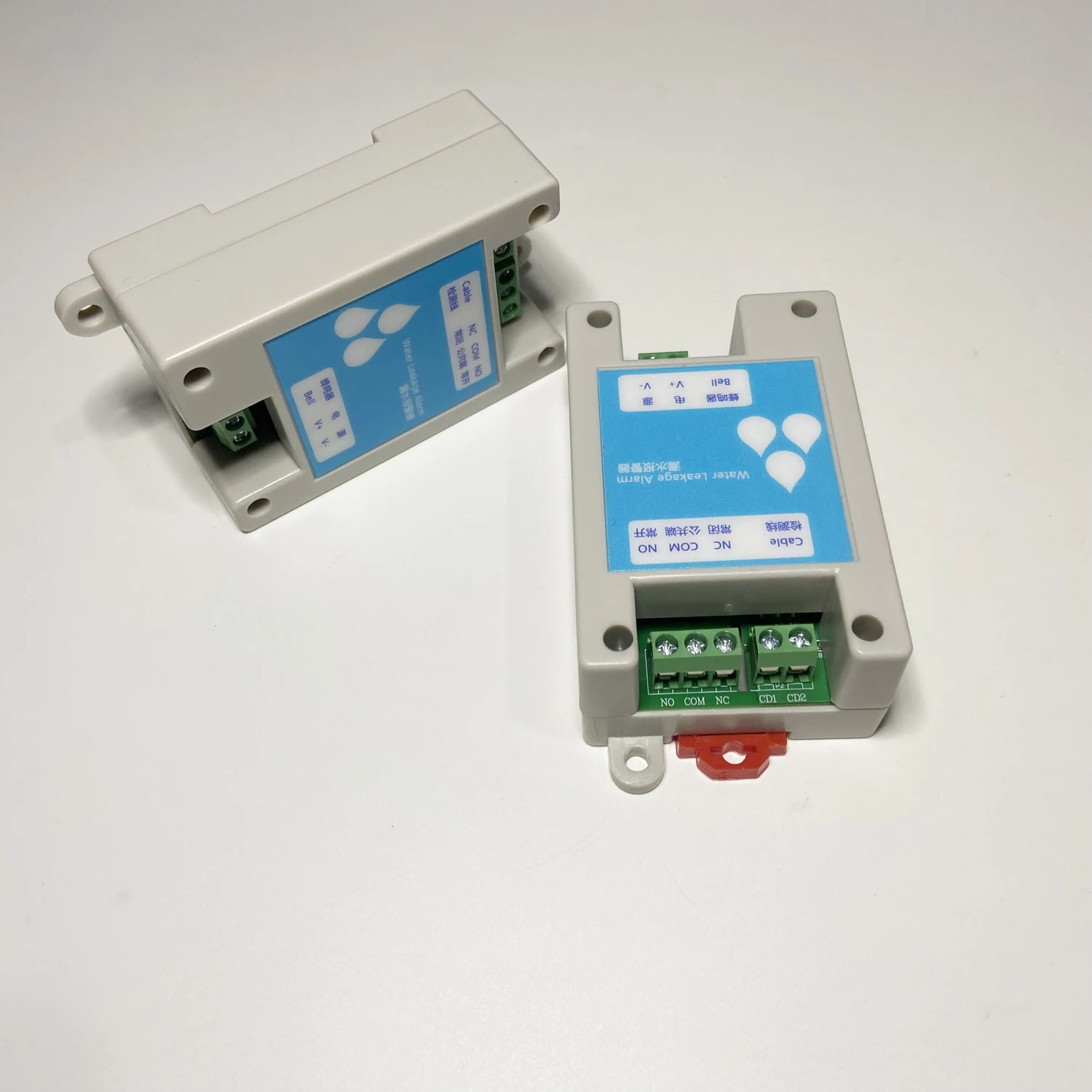 1 ensemble de modules de fuite d'eau 100-240vac, avec câble de détection, relais NC/NO, sortie de Signal, capteur d'alarme de fuite d'eau d'entrepôt