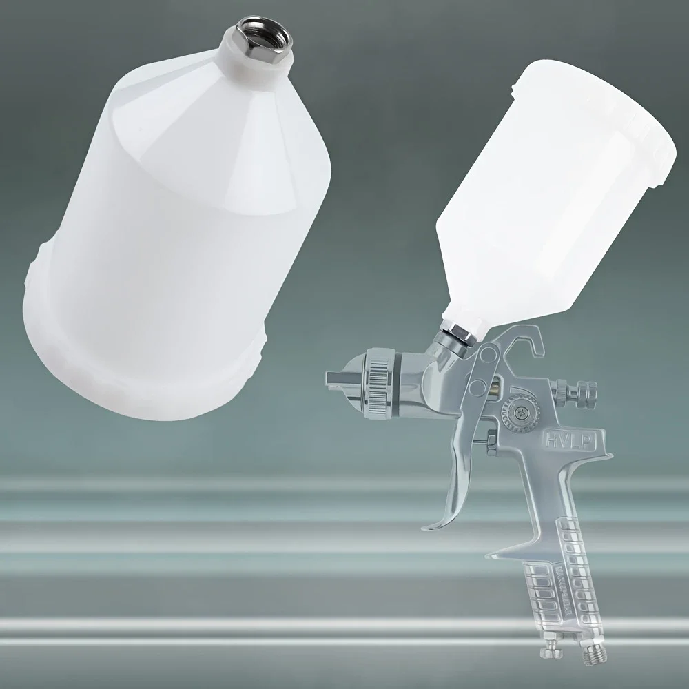 

600ml Plastic Spray Paint Pot Sprayer Cup Air Gravity Feed Fastmover Thread Connector for Spray Gun Tools for G2008/H827/H887