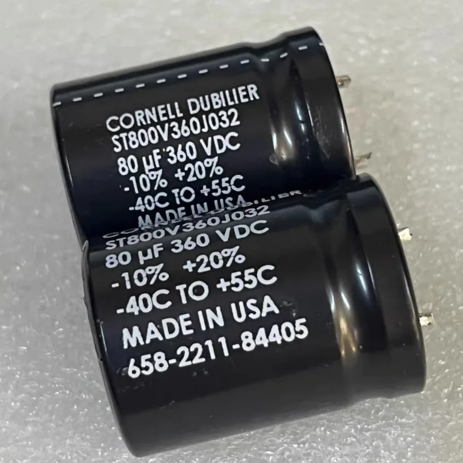 The new electrolytic capacitor st800v360j032 360v80uf 25X35 Cornell DUBILIER