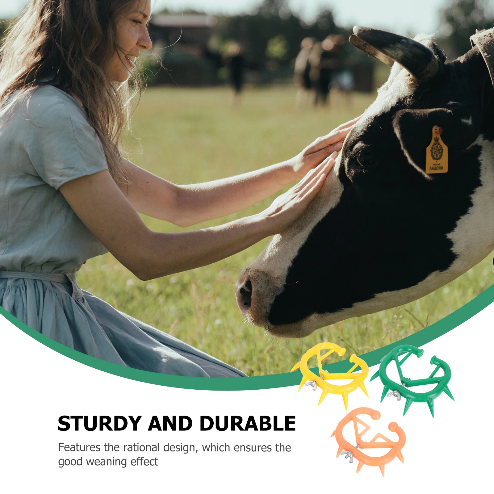 

6pcs Cattle Clip Plastic Livestock Equipment Calf Weaner Tool For Weaning Calves Livestock Equipment Pet Supplies