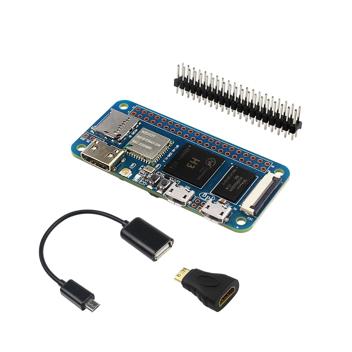 Banana Pi M2 Zero Allwinner H2+/H3 Quad-Core Cortex-A7 512MB DDR 3 SDRA WiFi BT UART Same Size As Raspberry Pi Zero 2 W