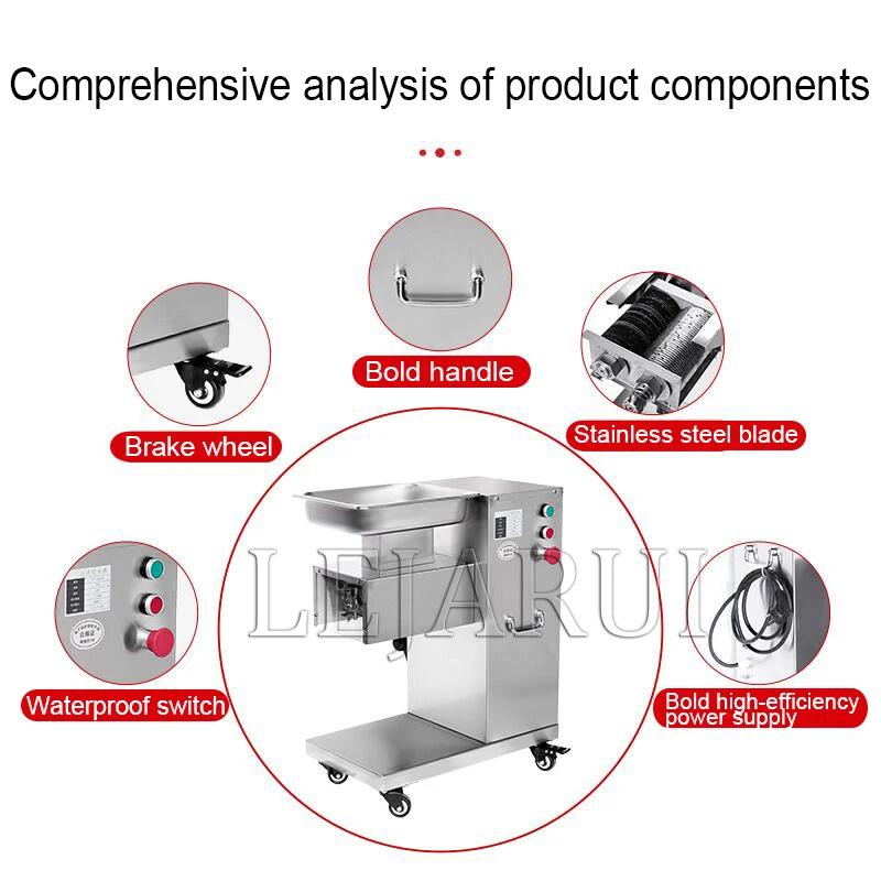 Electric Table Type Automatic Commercial Meat Slicer Cutter Shredded Meat Cutting Machine