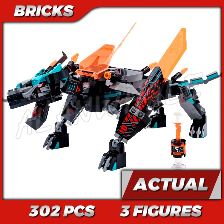 302pcs Shinobi Empire Dragon Mech Digi Blade Wings Kai Evil Ruler Unagami 11485 Building Kits toys GIfts Compatible With Bricks