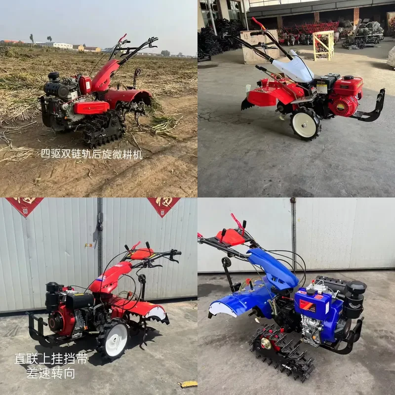 Small Diesel Micro-Tiller for Household Use Agricultural Multi-Functional Soil Loosening Machine for Green Onion and Ginger