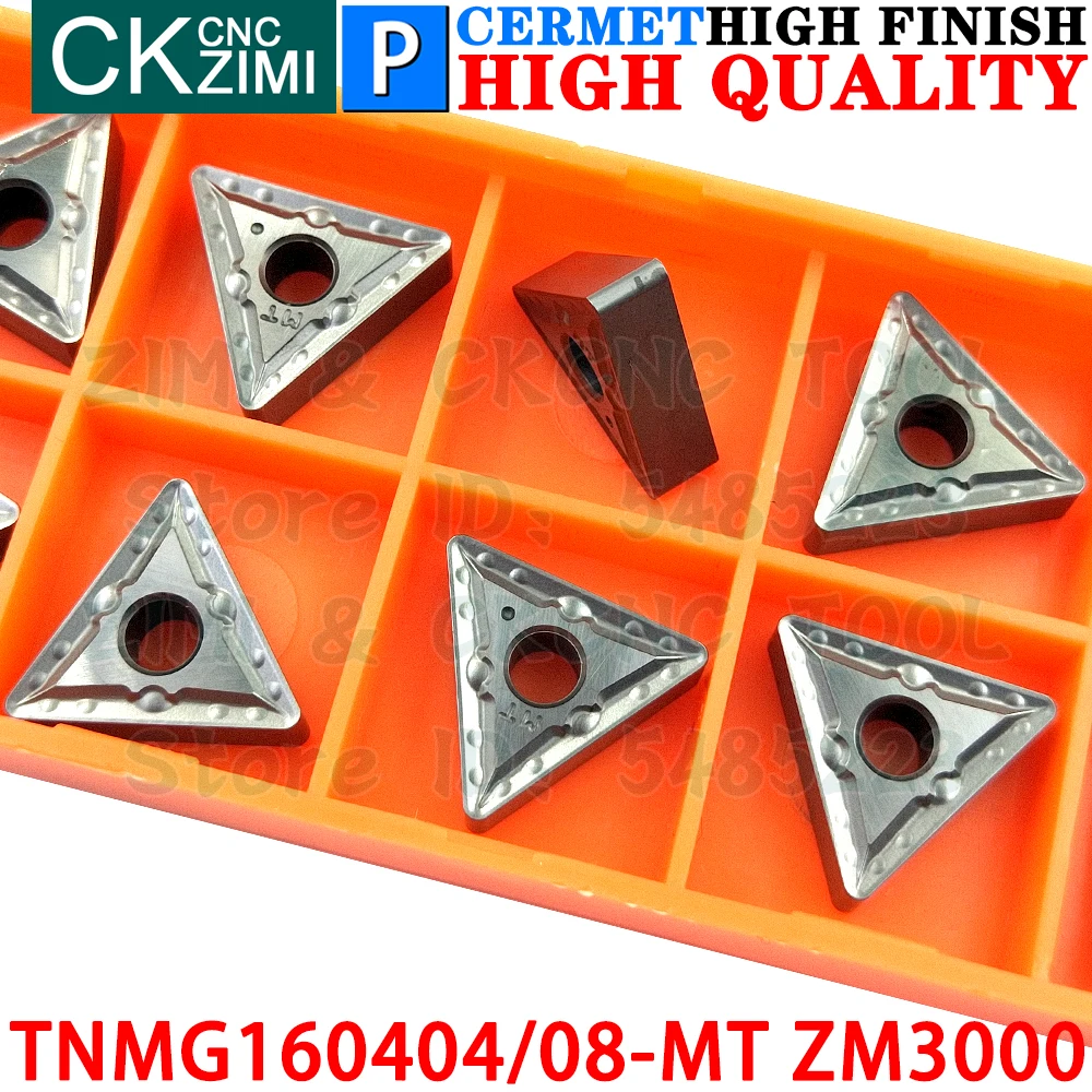 TNMG160404-MT ZM3000 TNMG160408-MT ZM3000 كربيد إدراج Cermet تحول إدراج أدوات أدوات مخرطة معدنية باستخدام الحاسب الآلي TNMG 1604 للصلب