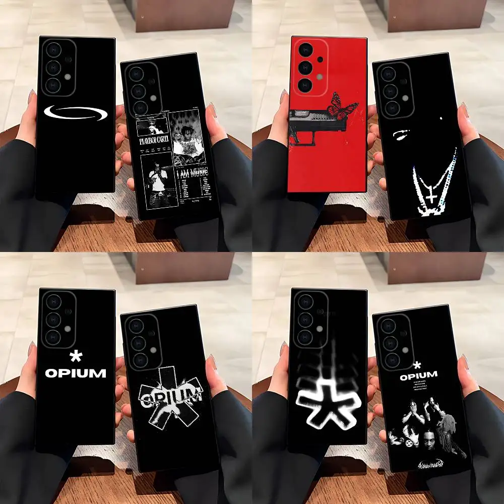 

O-Opium SINGER Playboi Carti Phone Case For Samsung S25,S24,S21,S22,S23,S30,Ultra,S20,Plus,Fe,Lite,5G Black Cover