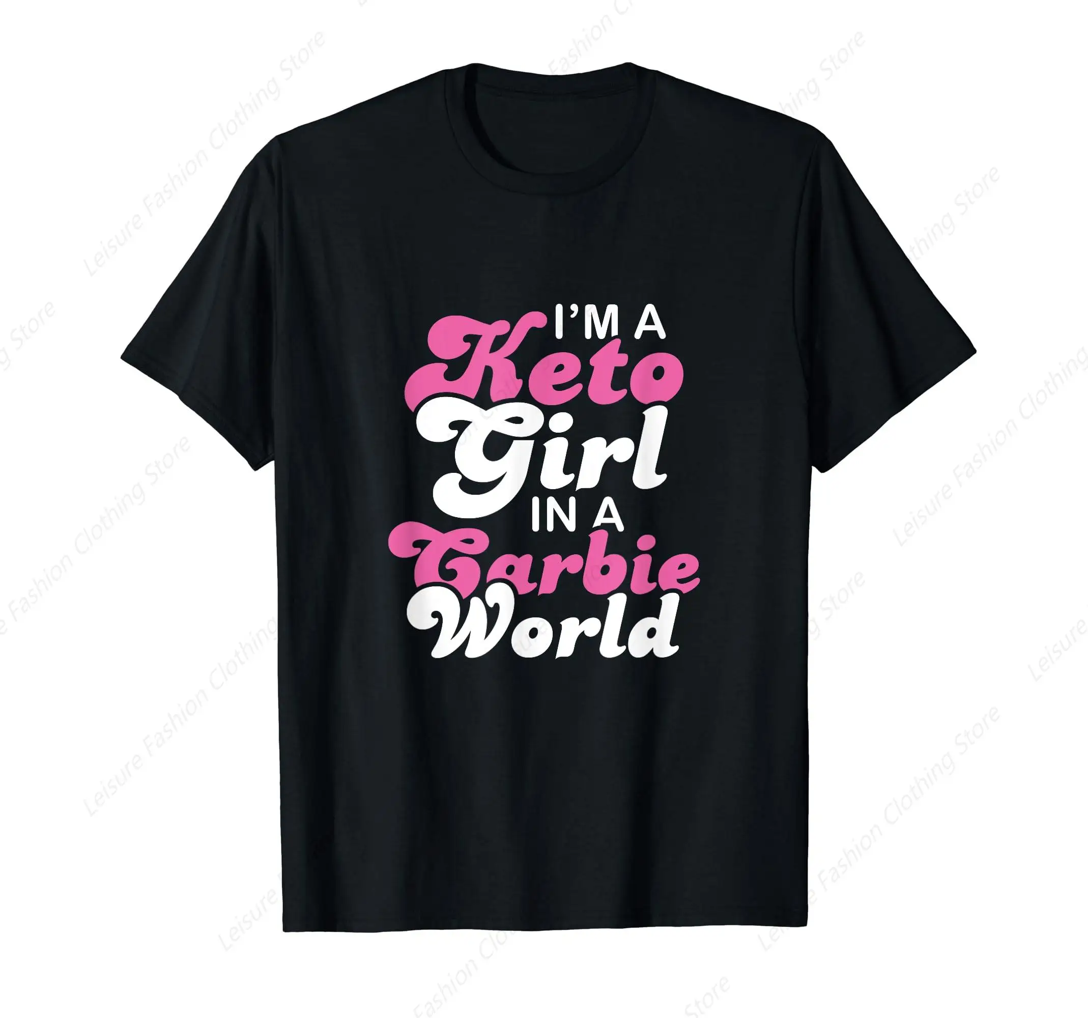 Funny Ketogenic Diet Keto Girl Carbie World T-Shirt Vintage Retro Summer Men Women'S Cotton Tee Unisex Clothing