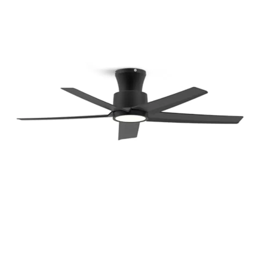 

44 inch Ceiling Fans with Lights and Remote Dimmable Ceiling Fans with Reversible Quiet DC Motor Flush Mount 3CCT Ceiling Fan f