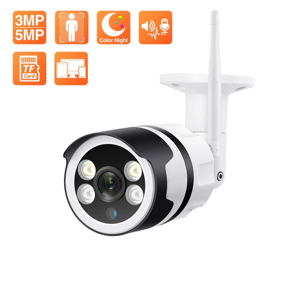 

techage 5MP 3MP WIFI Security IP Camera Outdoor Human Detection Night Vision Two Way Audio Wireless CCTV Surveillance Camera