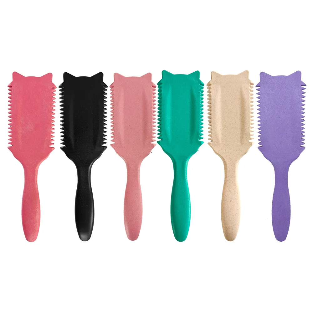 New Curly Hair Brush Bristle Nylon Shaped Curly Hair Comb Scalp Massage And Anti-static Fluffy Hair Brush Hairstyle Tools