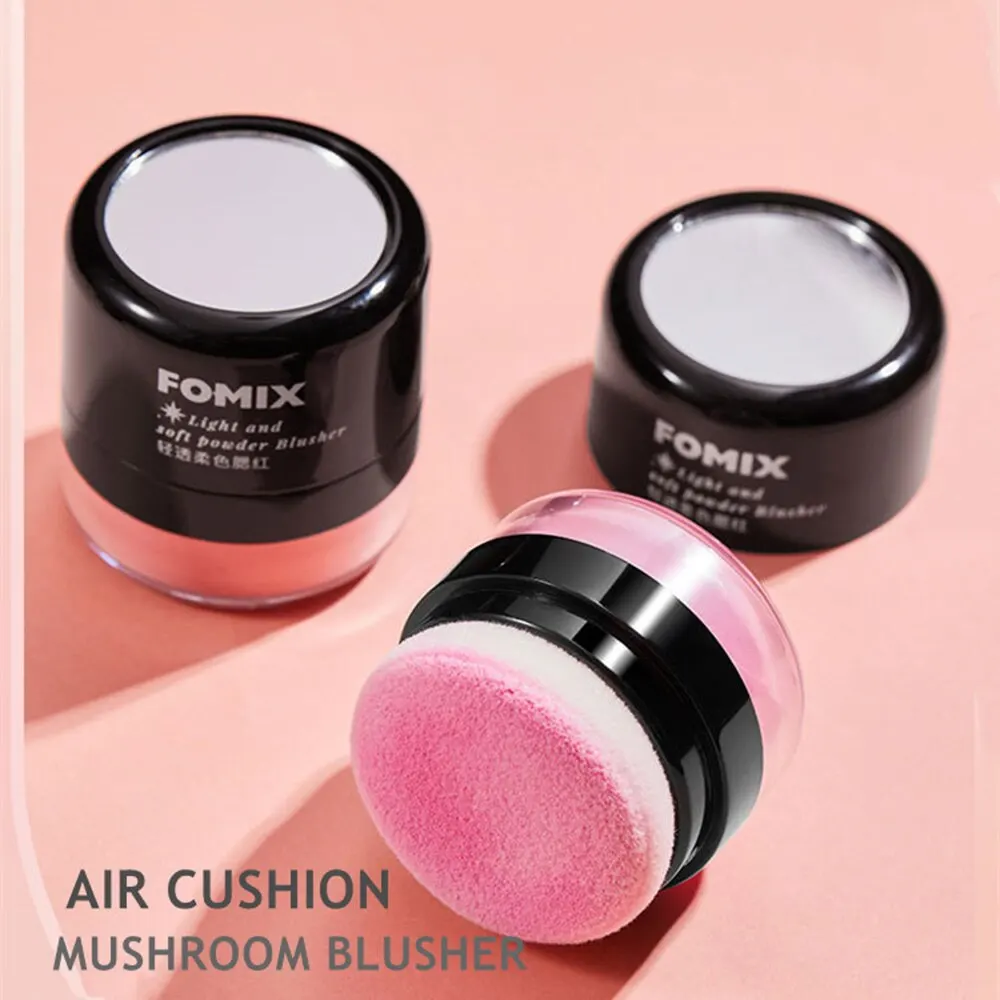 FOMIX Loose Powder Air Cushion Blush Long Last High Pigment Soft Misty Matte Face Blusher Natural Colors For Cheek