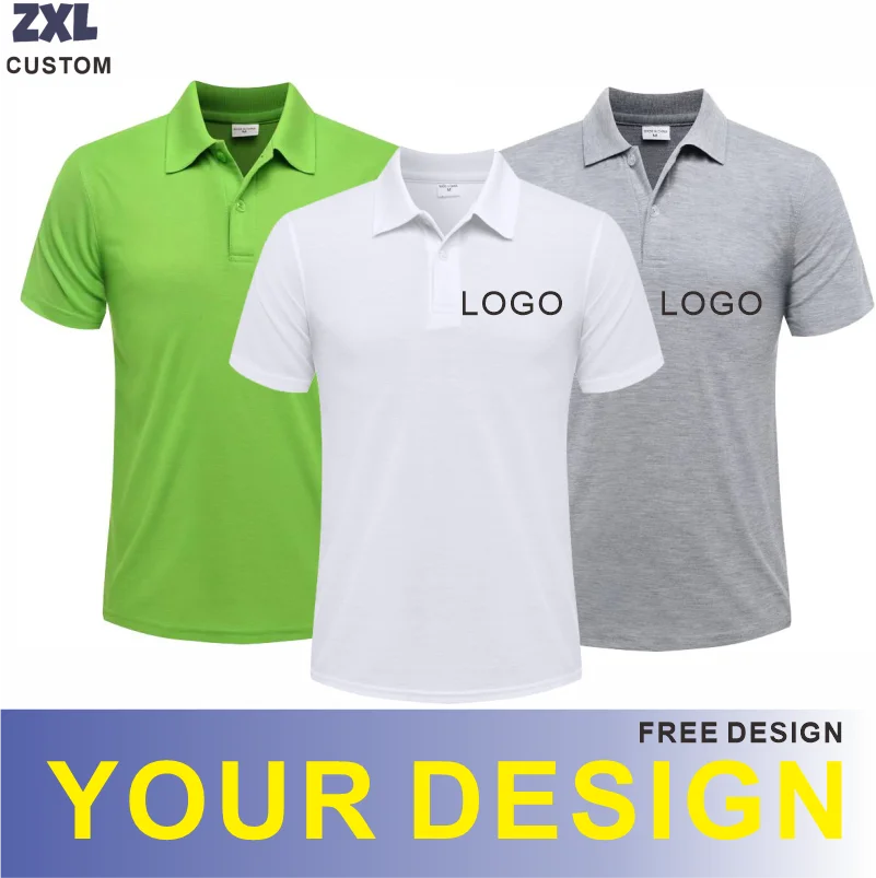 Summer Casual Breathable Polo Shirts Company Logo Custom Print Embroidery Personalized Design Men And Women Short-Sleeved Tops