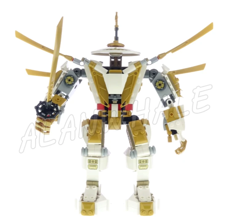 517pcs Shinobi Legacy Golden Mech Temple of Light Stone Army Scout 11492 Building Blocks Sets GIfts Compatible With Model